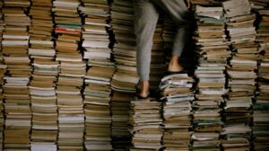 books - guy standing on mountain